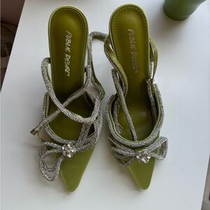 Public desire diamond bow heels